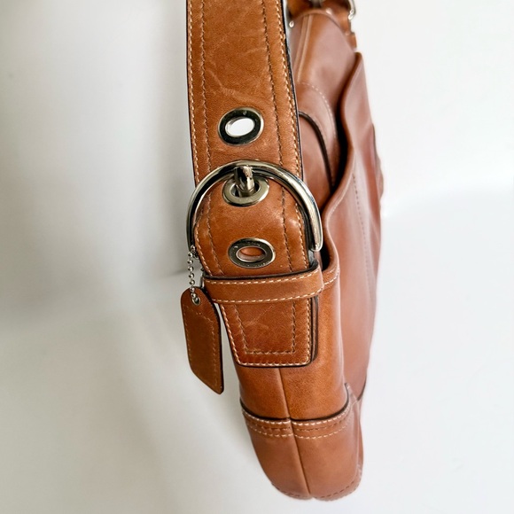 Coach Soho Leather F10192 Vintage Y2K British Tan Shoulder Bag - Picture 3 of 9